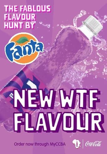Fanta flavour hunt ad, ordered through MyCCBA